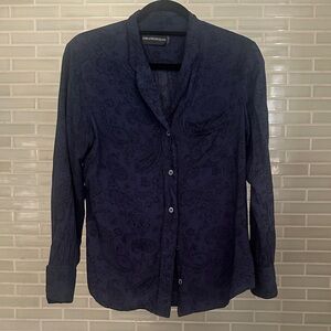 Zadig & Voltaire Dark Blue Patterned Shirt